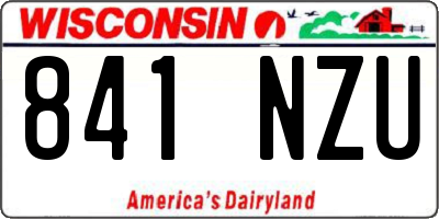 WI license plate 841NZU