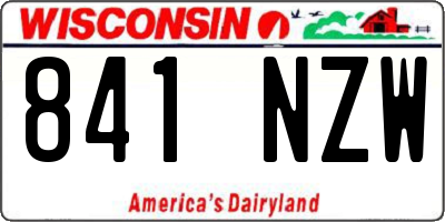 WI license plate 841NZW
