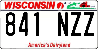 WI license plate 841NZZ