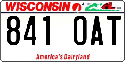 WI license plate 841OAT