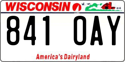 WI license plate 841OAY