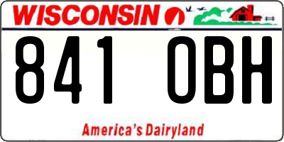WI license plate 841OBH