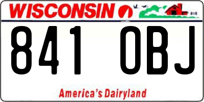 WI license plate 841OBJ