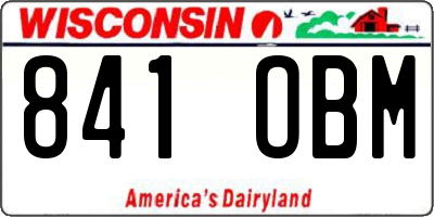 WI license plate 841OBM