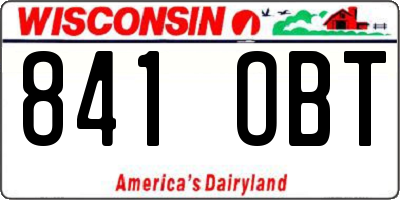 WI license plate 841OBT