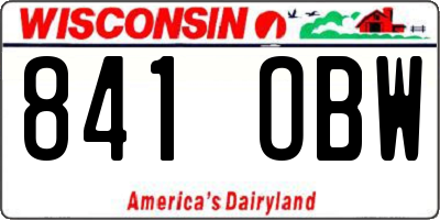 WI license plate 841OBW