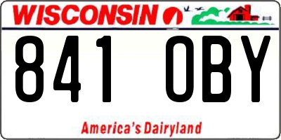 WI license plate 841OBY