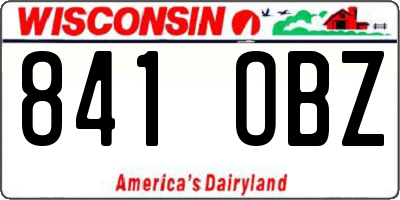 WI license plate 841OBZ