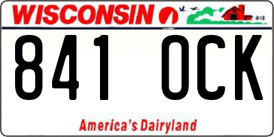 WI license plate 841OCK