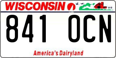 WI license plate 841OCN