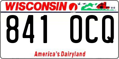 WI license plate 841OCQ