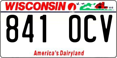 WI license plate 841OCV