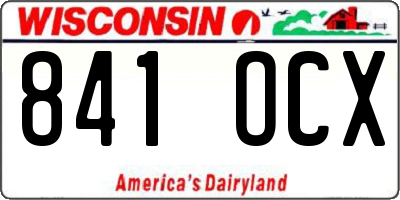WI license plate 841OCX