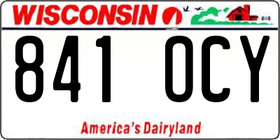WI license plate 841OCY