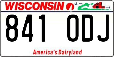 WI license plate 841ODJ