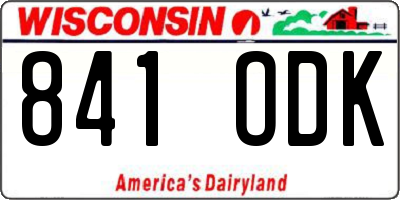 WI license plate 841ODK