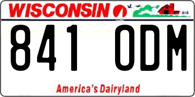 WI license plate 841ODM