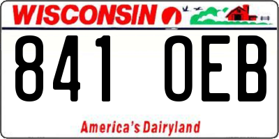 WI license plate 841OEB