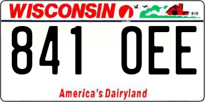 WI license plate 841OEE