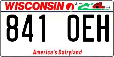 WI license plate 841OEH