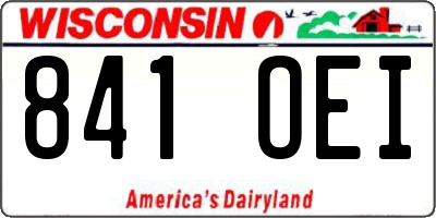 WI license plate 841OEI