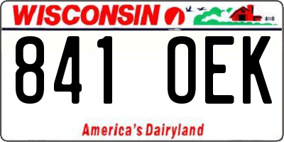 WI license plate 841OEK