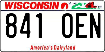 WI license plate 841OEN