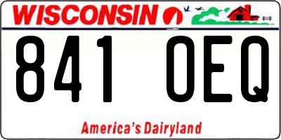 WI license plate 841OEQ