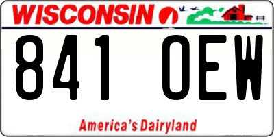 WI license plate 841OEW
