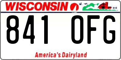 WI license plate 841OFG