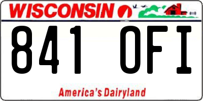 WI license plate 841OFI