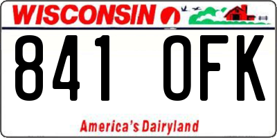 WI license plate 841OFK