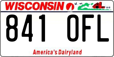 WI license plate 841OFL