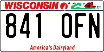 WI license plate 841OFN