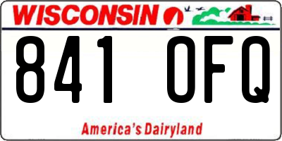 WI license plate 841OFQ