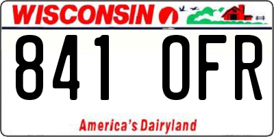 WI license plate 841OFR