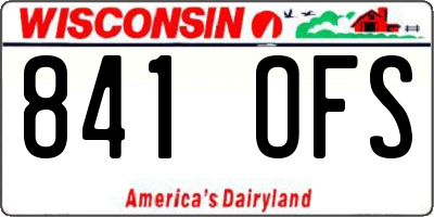 WI license plate 841OFS