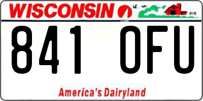 WI license plate 841OFU
