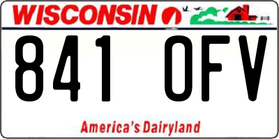 WI license plate 841OFV