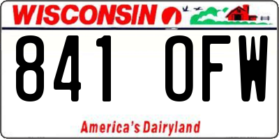 WI license plate 841OFW