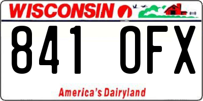 WI license plate 841OFX