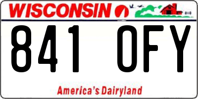 WI license plate 841OFY