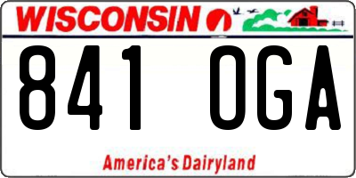 WI license plate 841OGA