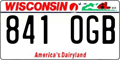 WI license plate 841OGB