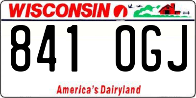 WI license plate 841OGJ