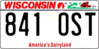WI license plate 841OST
