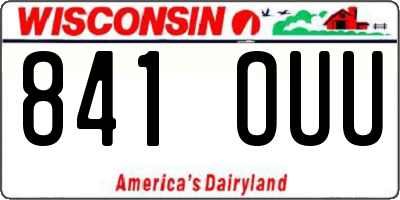 WI license plate 841OUU