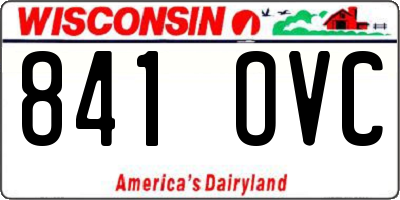 WI license plate 841OVC
