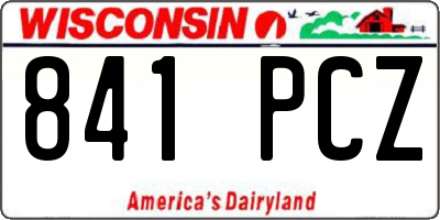 WI license plate 841PCZ