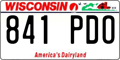 WI license plate 841PDO